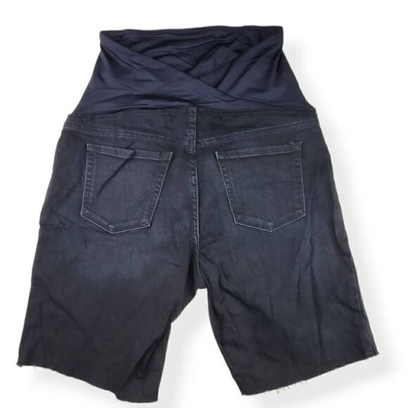 Isabel Maternity  Black 9" Cut off bermuda shorts  Size 10 - Picture 2 of 3